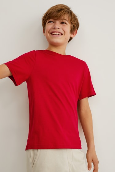 Children - Multipack of 4 - short sleeve T-shirt - red