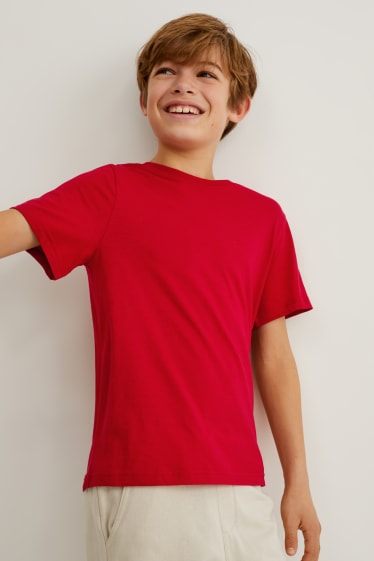 Kinder - Multipack 4er - Kurzarmshirt - rot