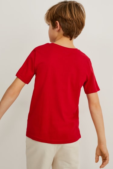 Kinder - Multipack 4er - Kurzarmshirt - rot