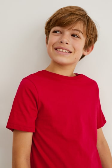 Kinder - Multipack 4er - Kurzarmshirt - rot