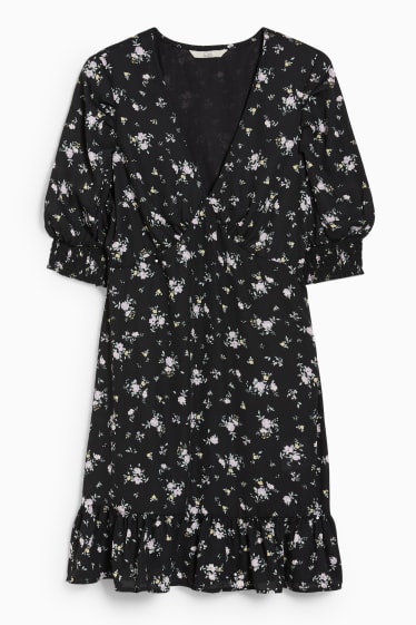 Damen - CLOCKHOUSE - Kleid - geblümt - schwarz