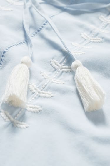 Women - Blouse - light blue
