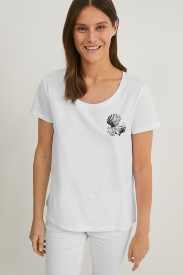 Damen - T-Shirt - weiß