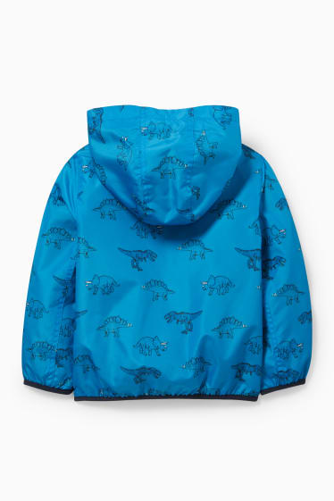 Dětské - Motiv dinosaura - bunda s kapucí - modrá