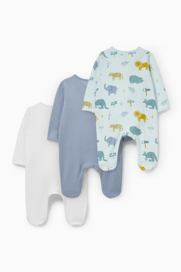 Babies - Multipack of 3 - baby sleepsuit - mint green
