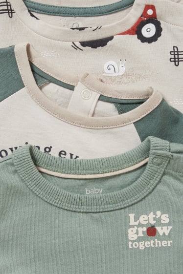 Babies - Multipack of 3 - baby short sleeve T-shirt - beige-melange