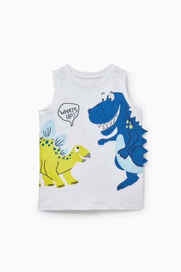 Bambini - Dinosauri - top - bianco