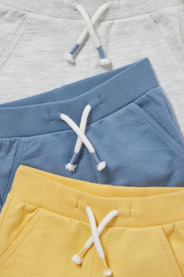 Babies - Multipack of 3 - baby sweat shorts - yellow