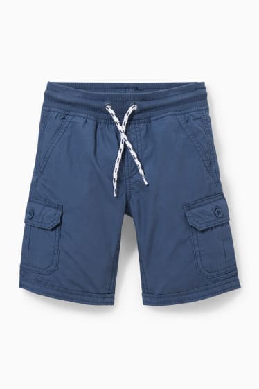 Copii - Pantaloni scurți cargo - denim-albastru închis