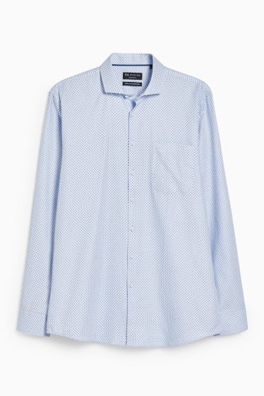 Pánské - Business košile - regular fit - cutaway - nevyžadující žehlení - světle modrá