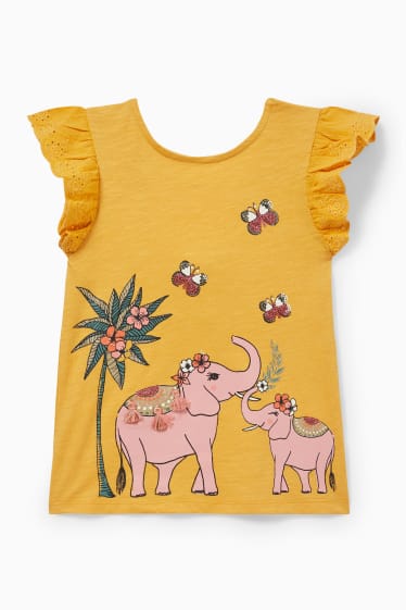 Copii - Fete - Tricou cu mânecă scurtă - piersică