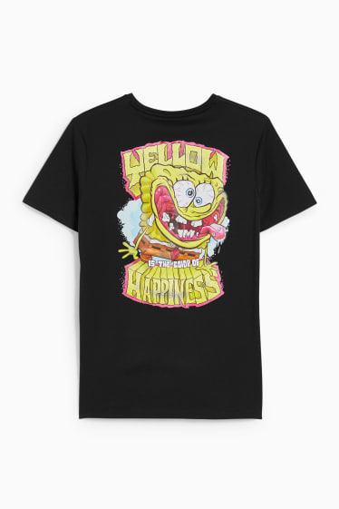 Herren - CLOCKHOUSE - T-Shirt - SpongeBob Schwammkopf - schwarz
