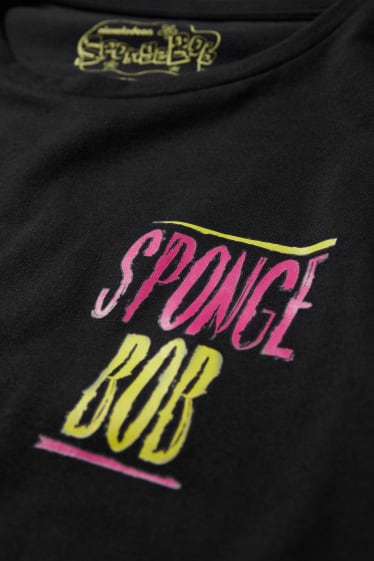 Herren - CLOCKHOUSE - T-Shirt - SpongeBob Schwammkopf - schwarz