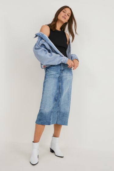 Damen - Jeansrock - jeans-hellblau