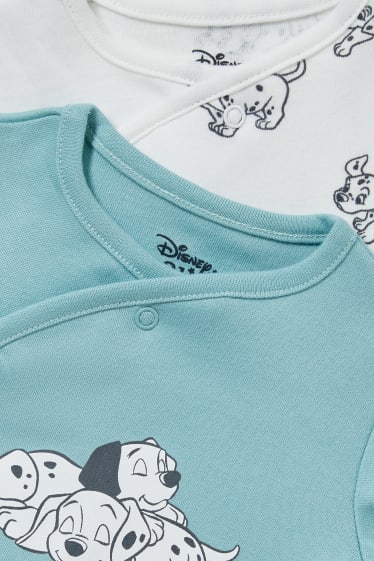 Babies - Multipack of 2 - 101 Dalmatians - baby sleepsuit - mint green