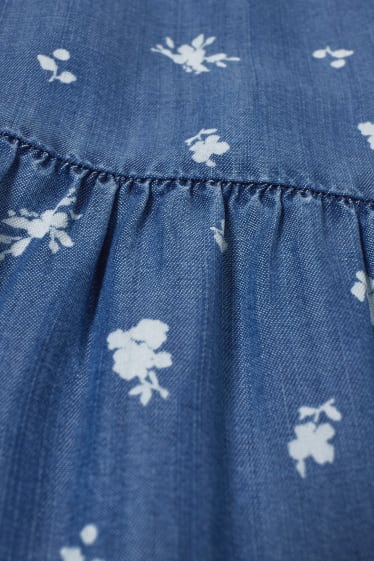 Kobiety - Spódnica z lyocellu - dżins-niebieski