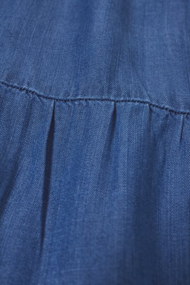 Damen - Lyocell-Rock - jeans-blau