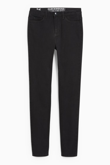 Damen - CLOCKHOUSE - Super Skinny Jeans - High Waist - schwarz