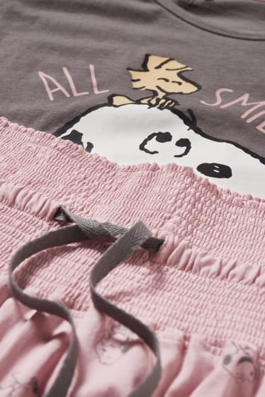 Femei - Pijama scurtă pentru alăptare - Peanuts - grafit