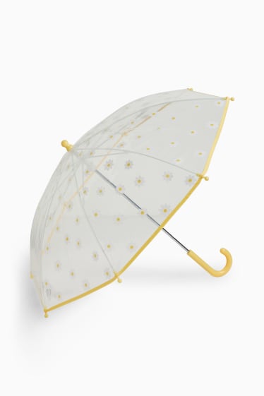 Dětské - Deštník - s květinovým vzorem - žlutá