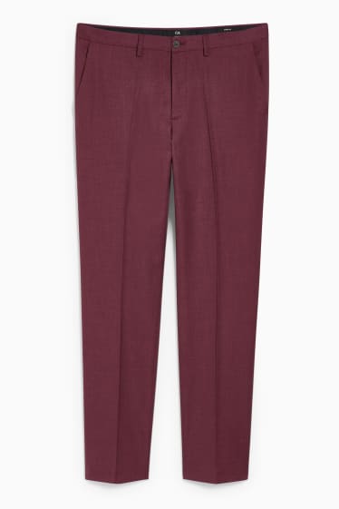 Uomo - Pantaloni coordinabili - slim fit - LYCRA® - bordeaux