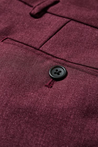 Bărbați - Pantaloni modulari - slim fit - LYCRA® - bordo