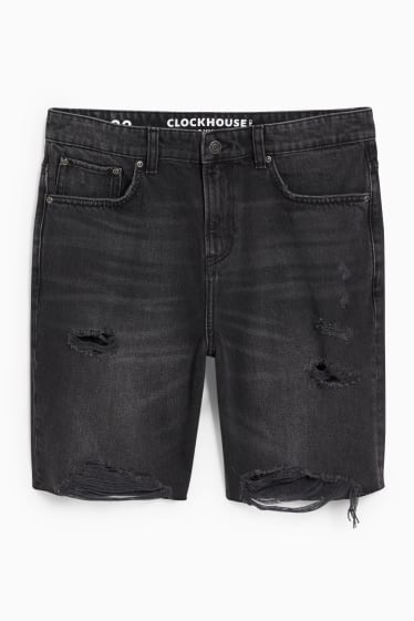 Men - CLOCKHOUSE - denim shorts - denim-dark gray