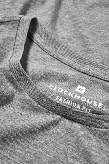Mężczyźni - CLOCKHOUSE - T-shirt - szary-melanż
