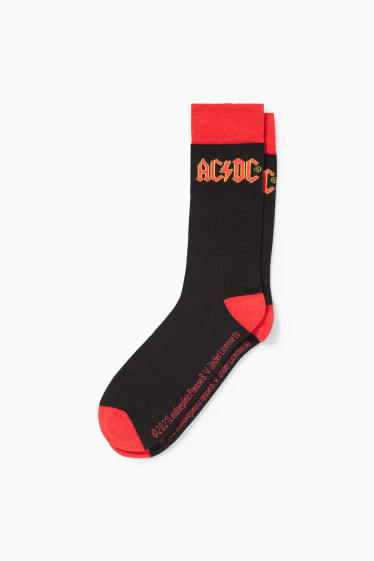 Heren - Sokken met motief - AC/DC - zwart