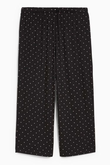 Femei - Pantaloni de pijama - cu buline - negru
