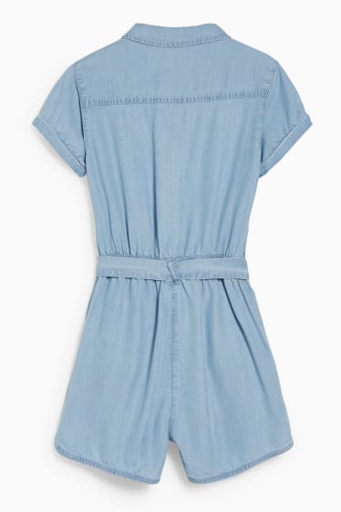 Kinder - Jumpsuit - jeans-hellblau