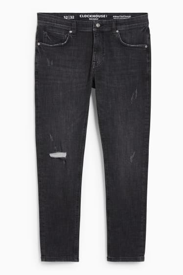 Mężczyźni - CLOCKHOUSE - skinny jeans - dżins-ciemnoszary