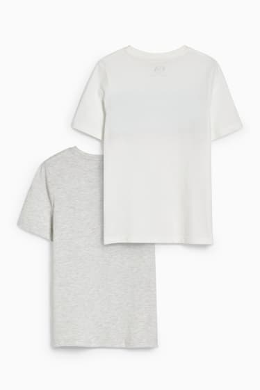Bambini - Confezione da 2 - t-shirt - grigio chiaro melange