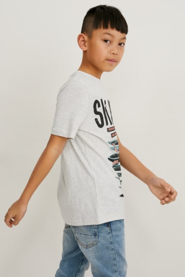 Bambini - Confezione da 2 - t-shirt - grigio chiaro melange