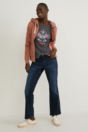Women - MUSTANG - straight jeans - high waist - Sissy - blue denim