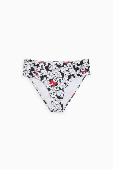 Femei - Chiloți bikini - talie medie - Mickey Mouse - alb