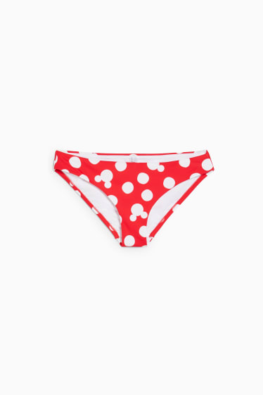 Donna - Slip bikini - vita bassa - Topolino - rosso