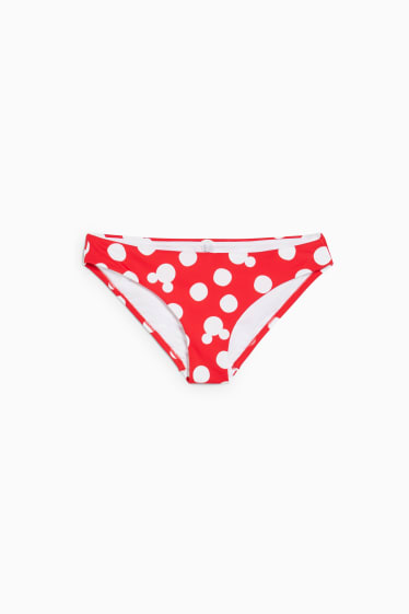 Damen - Bikini-Hose - Low-Rise - Micky Maus - rot