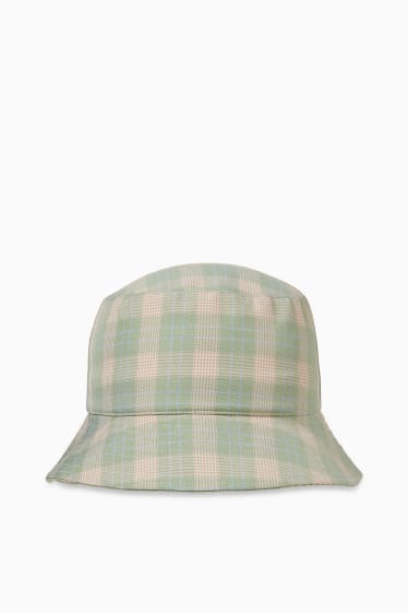 Femei - CLOCKHOUSE - pălărie - în carouri - verde deschis