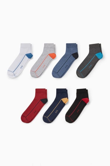 Men - Multipack of 7 - short socks - dark blue