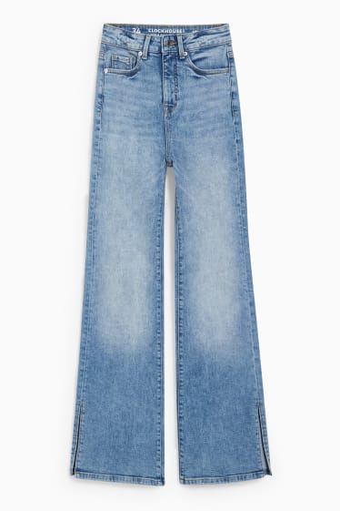 Femmes - CLOCKHOUSE - jean flare - high waist - jean bleu clair