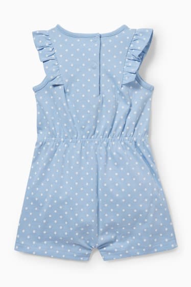 Baby Mädchen - Miffy - Baby-Jumpsuit - gepunktet - blau
