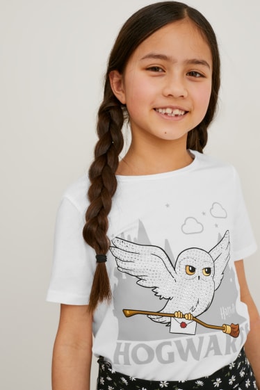 Kinderen - Harry Potter - T-shirt - glanseffect - wit