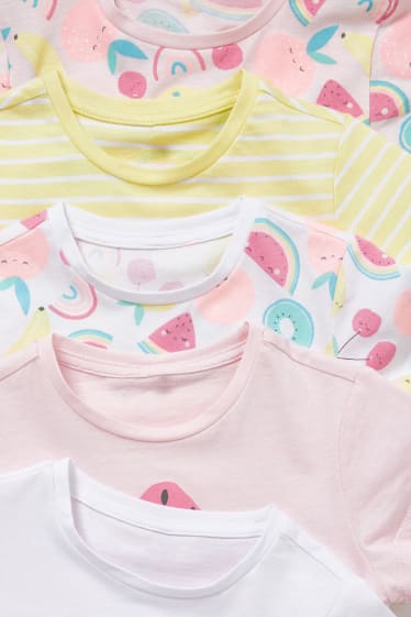 Bambini - Confezione da 5 - pigiama corto - 10 pezzi - rosa