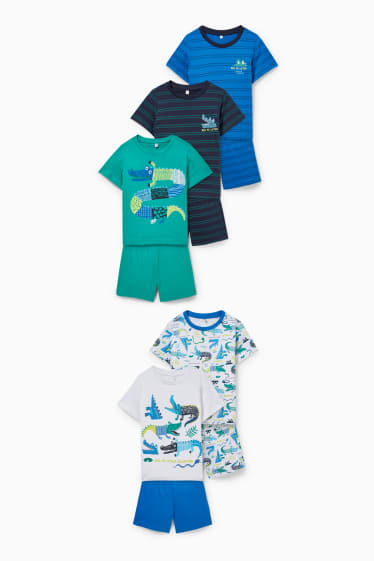 Children - Multipack of 5 - short pyjamas  - 10 piece - dark green