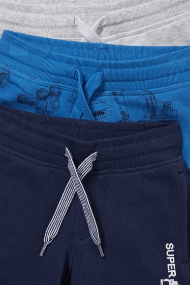 Kinder Jungen - Multipack 3er - Sweatshorts - dunkelblau