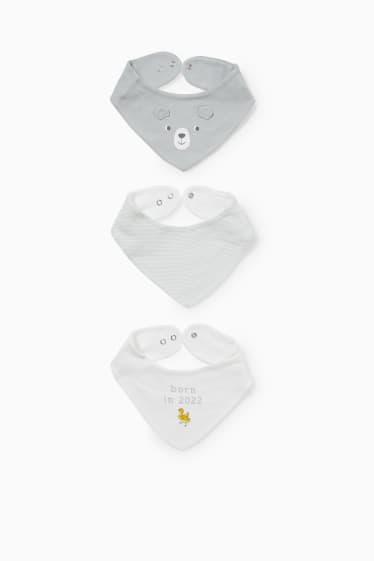 Bebés - Pack de 3 - bandanas para bebé - blanco