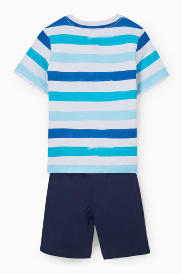 Children - Set - short sleeve T-shirt and shorts - 2 piece - dark blue