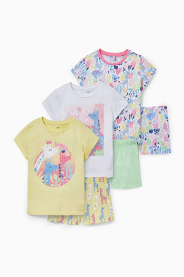 Children - Multipack of 3 - short pyjamas - 6 piece - multicoloured