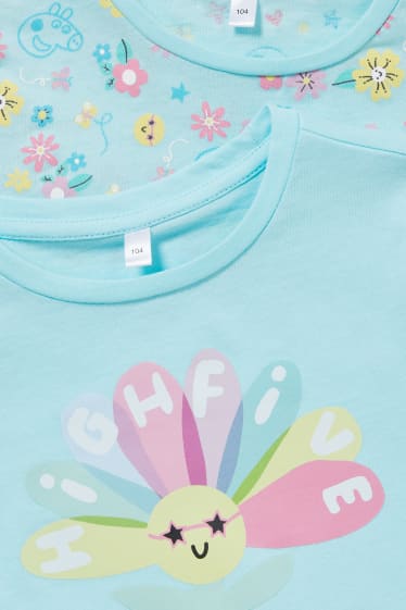 Enfants - Lot de 2 - Peppa Pig - pyjashort - 4 pièces - vert menthe